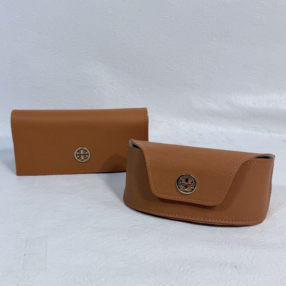 Lot of 2 Tory Burch Saffiano Leather Glasses Cases